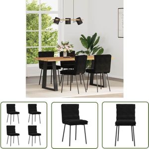 The Living Store - vidaXL Esszimmerstühle 4 Stk. Schwarz Samt