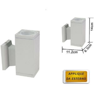 Trade Shop - aussen garten wandleuchte IP55 lampe glühbirne fassung GU10 - Grau