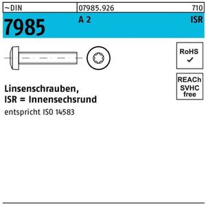 Linsenschraube din 7985 m.Innensechsrund m 3 x 5 -T10 a 2