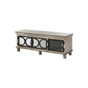Massivmoebel24 - TV-Board Mango 150x45x55 grau lackiert hermitage 012