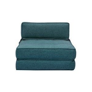 1-Sitzer-Schlafsessel in entenblauem Stoff katy
