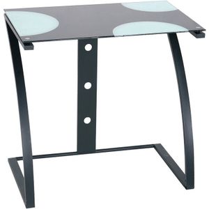 Computertisch für jugendschule aus stahl und glas L80xT50xH76 cm