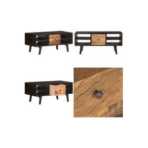 Vidaxl - Couchtisch 100x50x45 cm Altholz Massiv - Vintage Tisch - Holzt Tisch - Couchtisch Mit Schublade - Massivholzmöbel - Recyceltes Holz - Home &