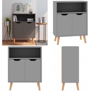 Vidaxl - Sideboard Grau 60x30x72 cm Holzwerkstoff - Kommoden - Sideboard - Regal - Holzmöbel - Grau - Home & Living
