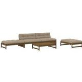 Vidaxl - 5-tlg. Garten-Lounge-Set mit Kissen Honigbraun Massivholz
