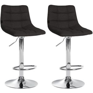 2er Set Barhocker Jerry Stoff schwarz chrom