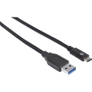USB-Kabel usb 3.2 Gen1 (usb 3.0 / usb 3.1 Gen1) usb-a Stecker, usb-c® Stecker 1.00 m Schwa - Manhattan