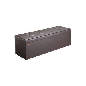 Casaria® Sitzbank mit Stauraum Faltbar Gepolstert Deckel Schlafzimmer Wohnzimmer Flur Sitztruhe Truhenbank Polsterbank xl - Braun