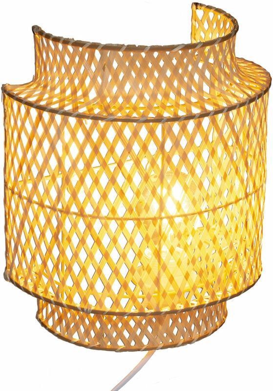 Atmosphera - Tischlampe im Boho-Stil liby, Bambus, 28 cm
