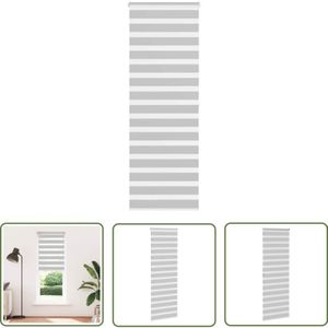 VidaXL Zebrarollo Hellgrau 90x200 cm Stoffbreite 85,9 cm Polyester