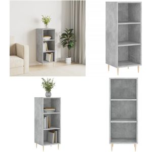 Vidaxl - Sideboard Betongrau 34,5x32,5x90 cm Holzwerkstoff - Schreibtisch - Wohnzimmermöbel - Sideboard - Regal - Grau - Home & Living