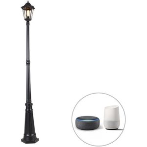 Qazqa - Smarte Außenlaterne schwarz 200 cm IP44 inkl. Wifi ST64 - Havanna