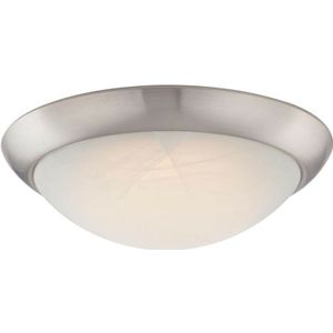 Dimmbare led Deckenleuchte 28 cm Nickel gebürstet