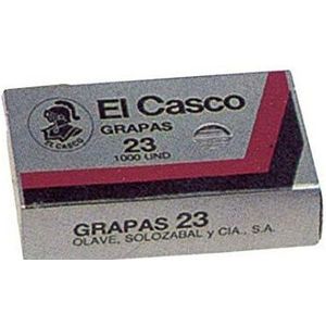 Schachtel mit 1000 verzinkten Heftklammern Modell 23/6g el casco
