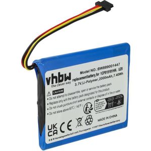 Vhbw - Akku kompatibel mit TomTom 4F173, bridge, pro 8270, pro 8275 gps Navigation Navi (2000 mAh, 3,7 v, Li-Ion)