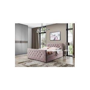 Boxspringbett Schlafzimmerbett eivor 200x200cm Altrosa inkl.Bettkasten