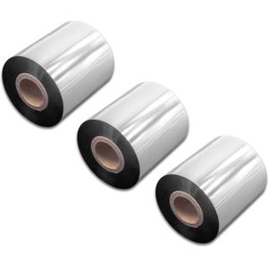 vhbw 3x Thermotransfer-Band kompatibel mit Sato CL6NX, CL4NX Drucker Etikettendrucker, Wischfest, 70 mm x 300 m, Wachs Harz Schwarz