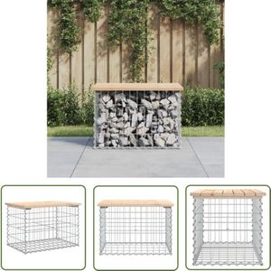Vidaxl - Gartenbank aus Gabionen 63x44x42 cm Massivholz Kiefer