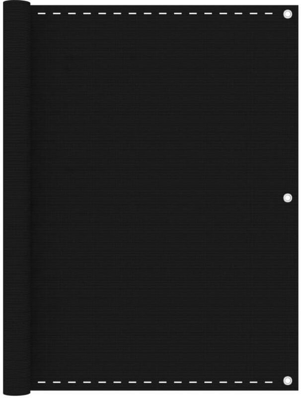Vidaxl - Balkon-Sichtschutz Schwarz 120x500 cm hdpe