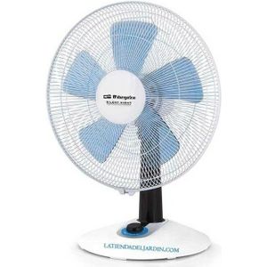 Leiser Desktop-Lüfter, oszillierend, 4 Geschwindigkeiten, Turbofunktion, LED-Beleuchtung, 60 w