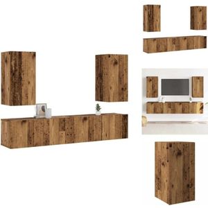 Vidaxl - TV-Wandschränke 4 Stk. Altholz-Optik Holzwerkstoff - TV-Schrank - TV-Schränke - HiFi-Schrank - Medienschrank