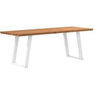 Vidaxl - Esstisch Hellbraun 240x80x74 cm Massivholz Eiche Rechteckig