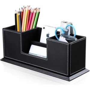 Alovez - Schreibtisch-Organizer, multifunktionaler Stifthalter, Stiftbox, Stifthalter (schwarz)