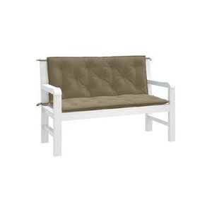 Gartenbank-Auflagen 2 Stk. Melange Taupe 120x50x7 cm Stoff vidaXL
