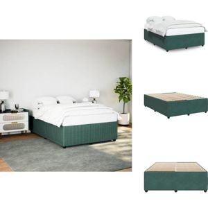 Bettgestell ohne Matratze Dunkelgrün 160x200 cm Samt - Bettgestell - Bettgestelle - Bett - Bettrahmen