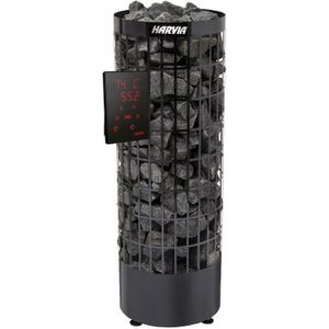 Cilindro xe 6,8 kW PC70XE Black Steel finnischer Saunaofen inkl. Xenio Touchbedienfeld - Harvia