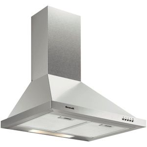 Dekorative wandhaube 60cm 600m3 / h edelstahl Brandt ad1006x