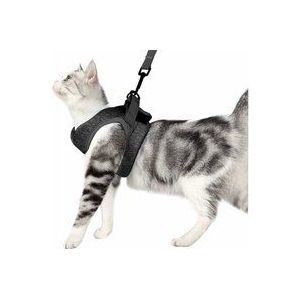Gabrielle - Ultraleichtes Katzengeschirr und Leine, Kätzchenhalsband, weich und bequem, Laufweste für Katzen, auslaufsicher, geeignet für Welpen,