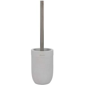 Dkd Home Decor - Toilettenbürste 10 x 10 x 37 cm Zement Edelstahl white