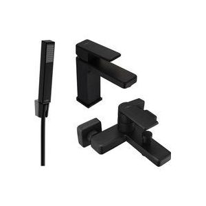 Mexen Mino R77 Badewannenset, Schwarz - 72403R77-70