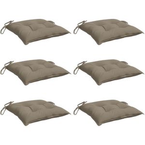 Palettenkissen 6 Stk. Taupe 50x50x7 cm Oxford-Gewebe Vidaxl