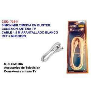 Simon multimedia bl TV-Antennenkabel 1,5 m APA.BLCOMU860909