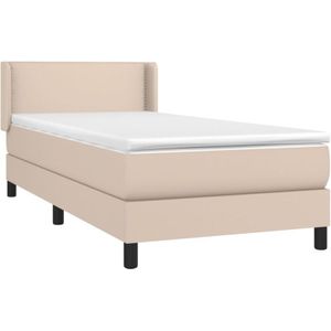 Vidaxl - Boxspringbett mit Matratze Cappuccino-Braun 90x190cm Kunstleder
