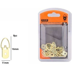 Trade Shop - set 8 stück goldene haken für bilderrahmen wandbehang 11X16MM 07997 -