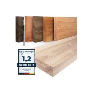 Lamo Manufaktur - Wandregal Holz Gerade Regal Farbe: Roh Invisible: Schweberegal 140 cm