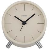 Funkwecker Flores analog ohne Ticken, grau/beige 222229 - Hama