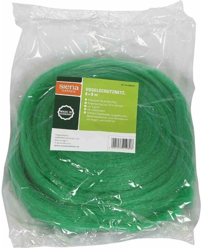 Vogelschutznetz 8 x 8 m, Standard-Qualität Standard, Monofilament