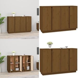 Vidaxl - Sideboard Honigbraun 120x35x80 cm Massivholz Kiefer - Sideboard - Holz Sideboard - Wohnzimmermöbel - Massiver Tisch - Kiefernholzmöbel