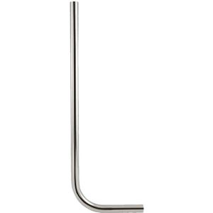 Tecuro - Spülrohr ø 28 mm für WC-Druckspüler - Messing verchromt 600 x 200 mm, gerade