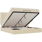 Vidaxl - Ottoman-Bett mit Matratzen & LEDs Creme 200x200 cm Stoff