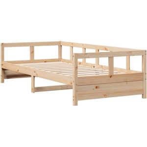 Tagesbett Natur 80x200 cm Massivholz Kiefer vidaXL