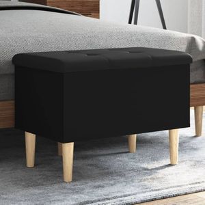 Vidaxl - Sitzbank mit Stauraum Schwarz 62x42x46 cm Holzwerkstoff