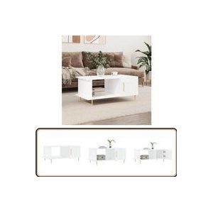Vidaxl - Couchtisch Hochglanz-Weiß 90x50x40 cm Holzwerkstoff - Couchtisch - Wohnzimmerstil - Holzwerkstoff Möbel - Weißer Couchtisch - Sideboard