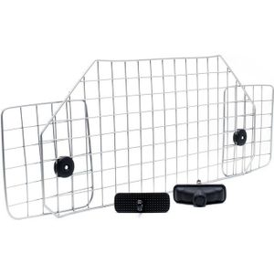 Wiltec - Hundegitter fürs Auto Modell e, 42 cm hoch, verstellbare Breite 90-128cm, Trenngitter universell einsetzbar für Kofferraum