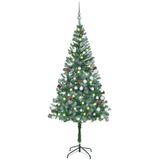 Künstlicher Weihnachtsbaum mit Beleuchtung Kugeln Zapfen 180 cm Vidaxl