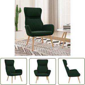 The Living Store - Relaxsessel Dunkelgrün Samt - Samtsessel - Sessel Dunkelgrün - Bequemlichkeit - Lounge Chair - Wohnzimmerstuhl